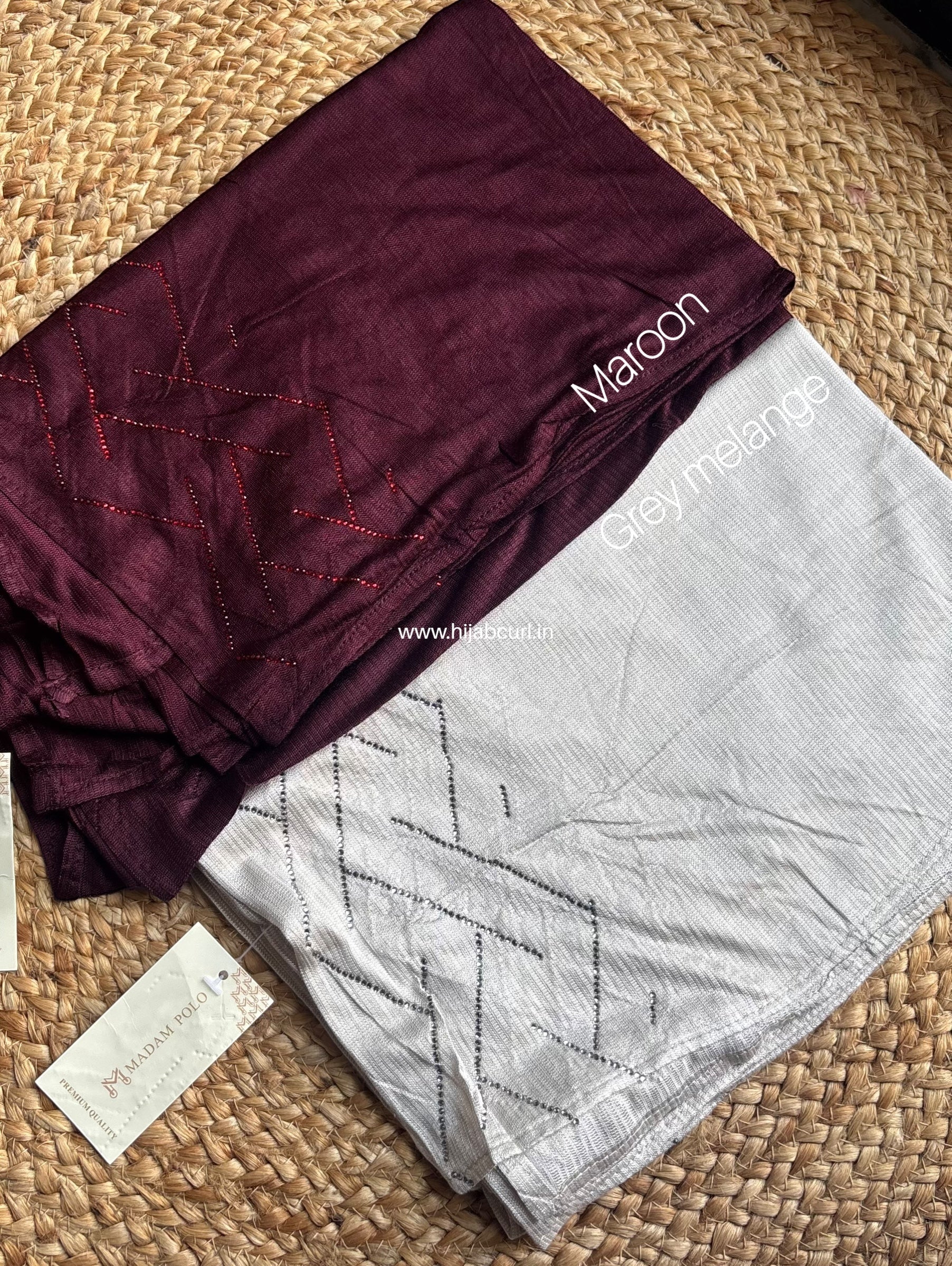 Jersey Hijab - Border Stone Work