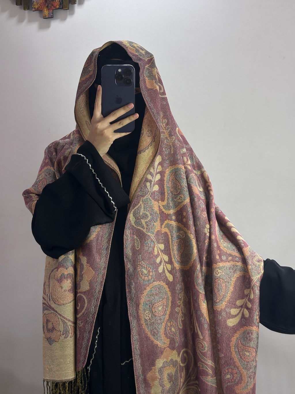 Luxury pashmina shawl - Pink