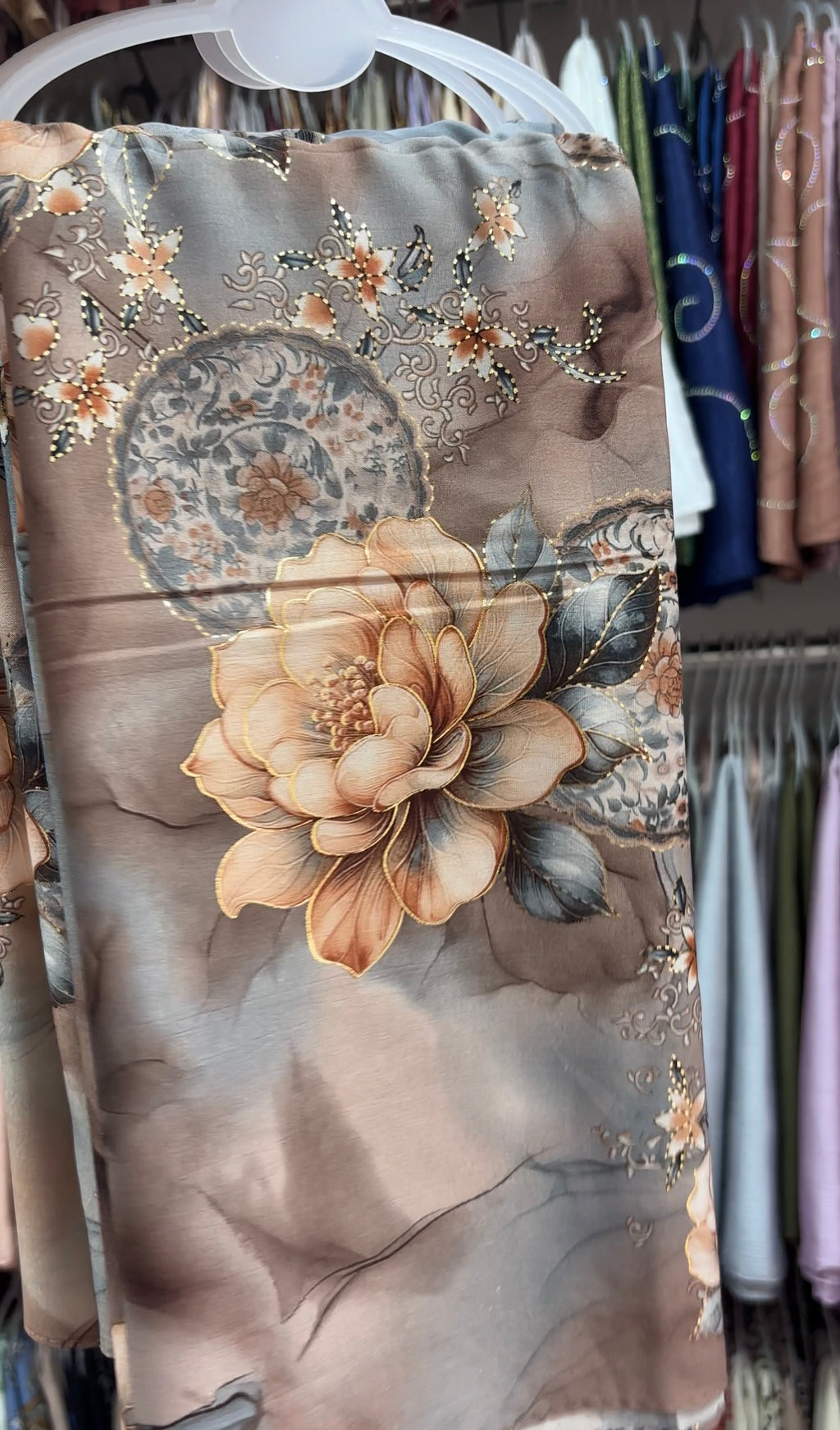 Istanbul cotton floral print hijab
