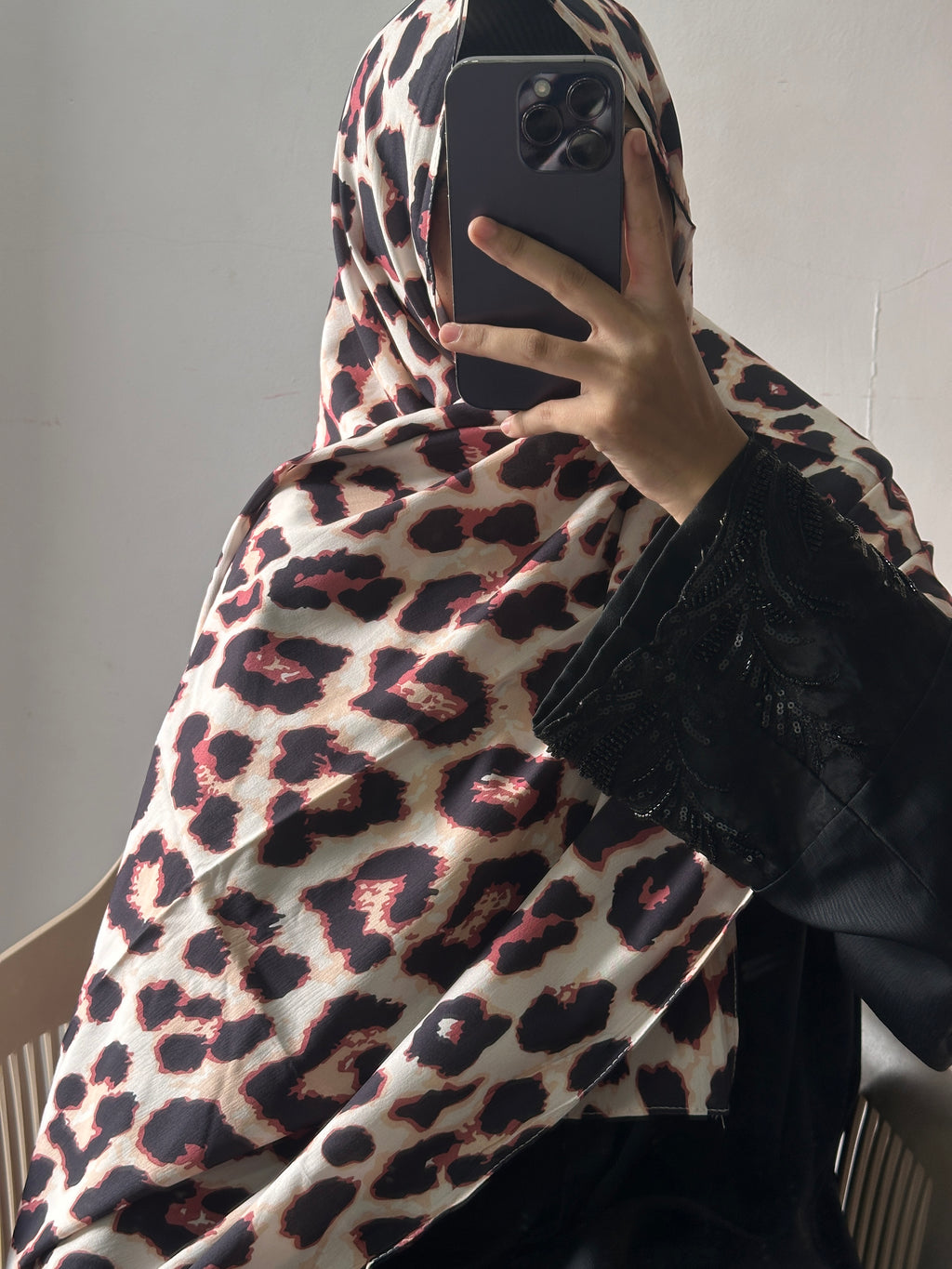Leopard Printed Istanbul Cotton Hijab