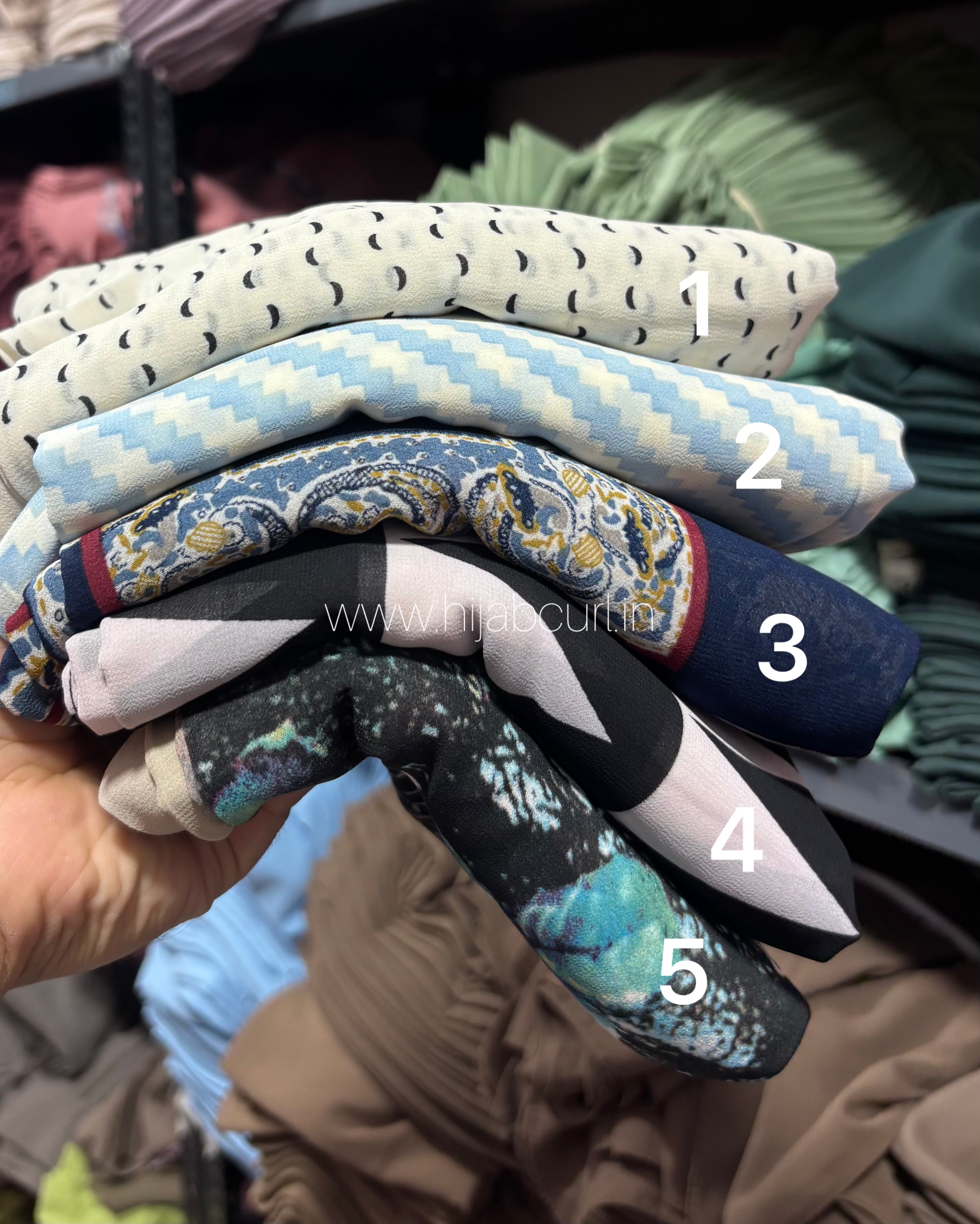 Premium printed heavy georgette hijab
