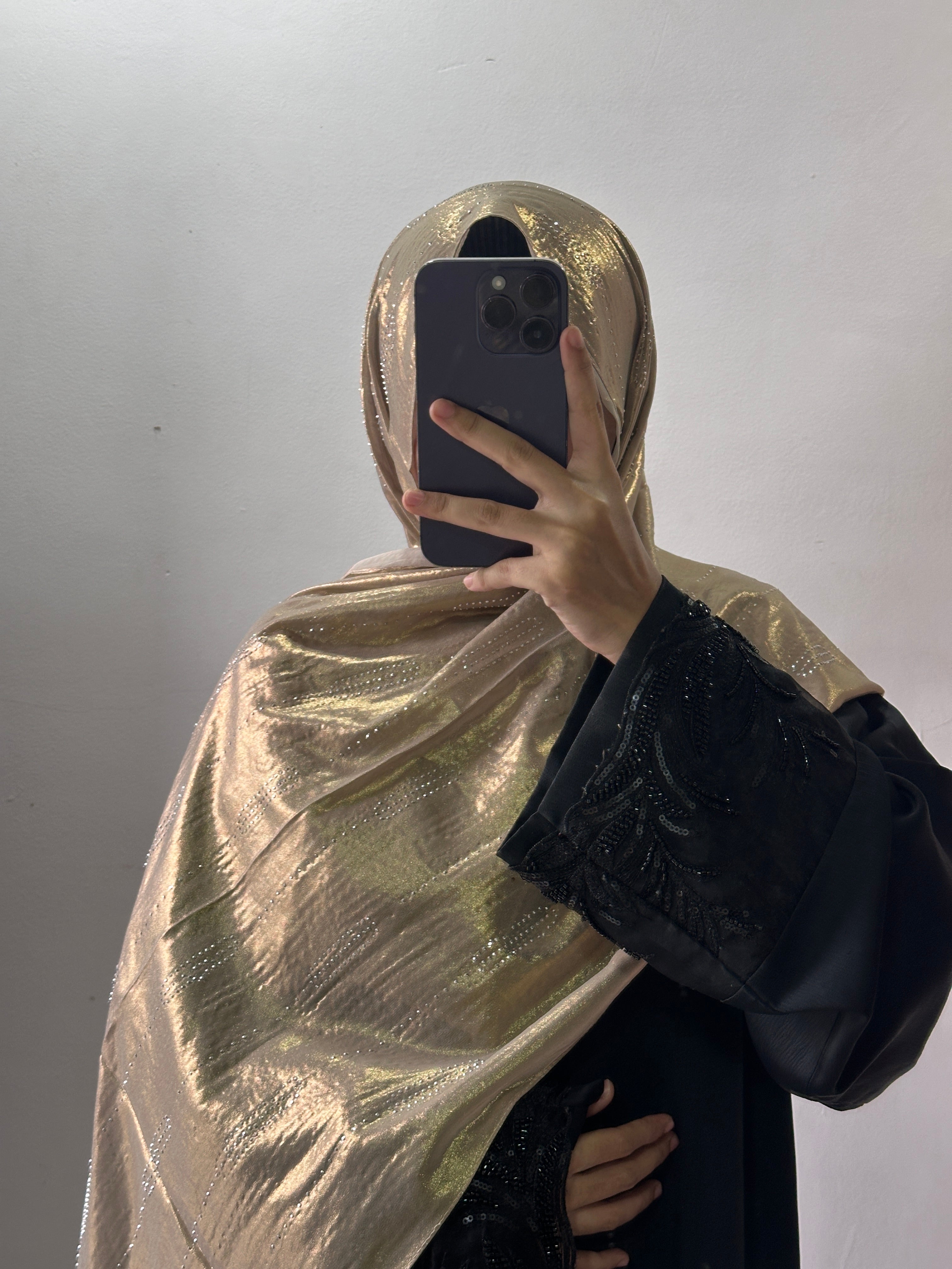 Georgette shimmer stone hijab