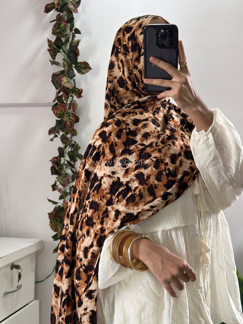 Modal Leopard Print Hijab