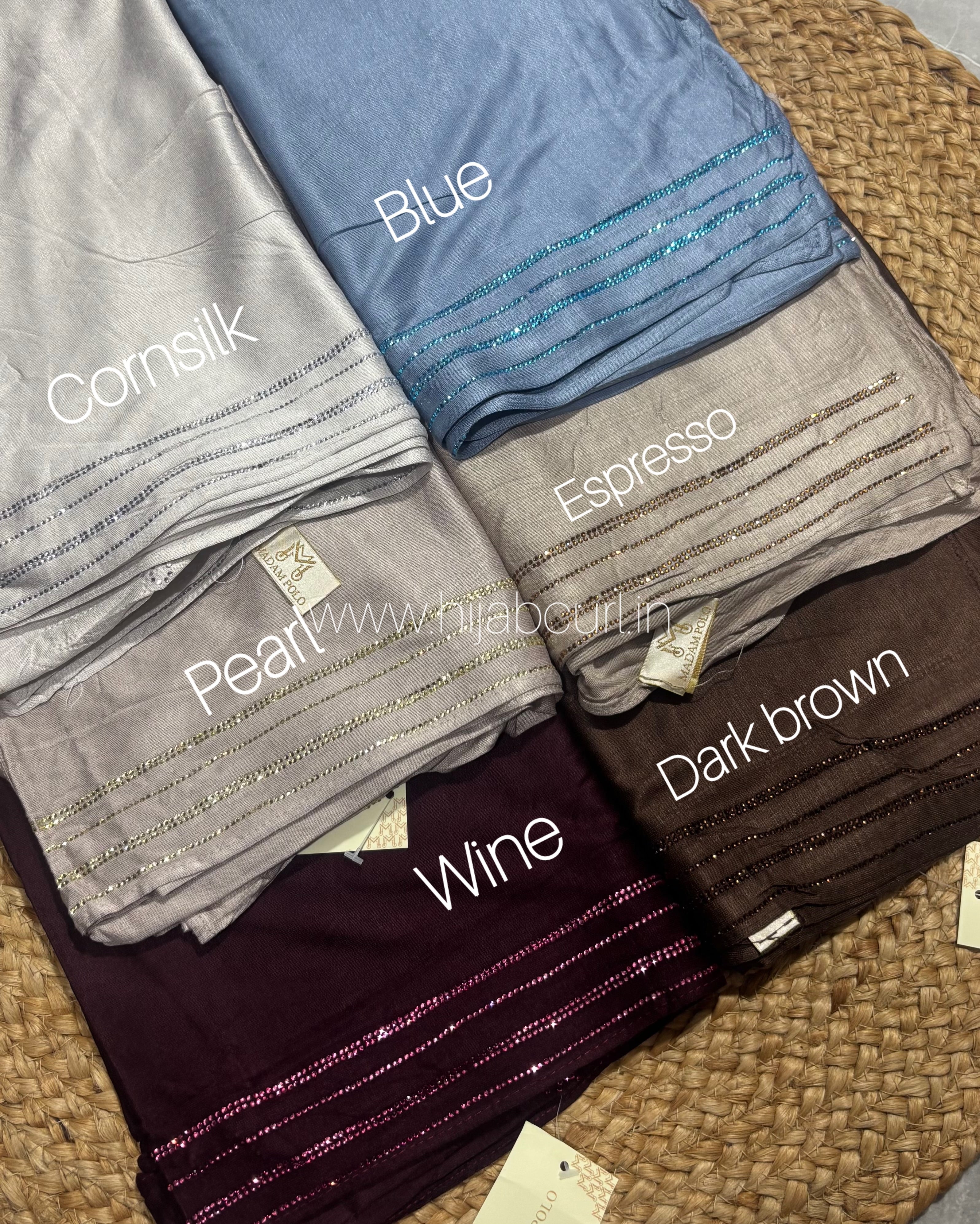 Jersey Hijab - Border Stone Work