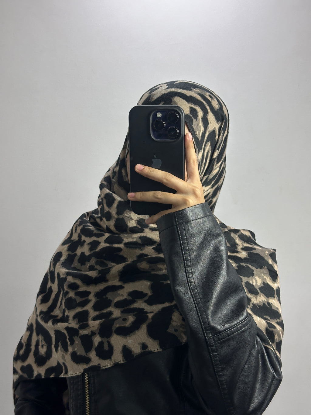 Savannah Modal Leopard Print Hijab - Brown