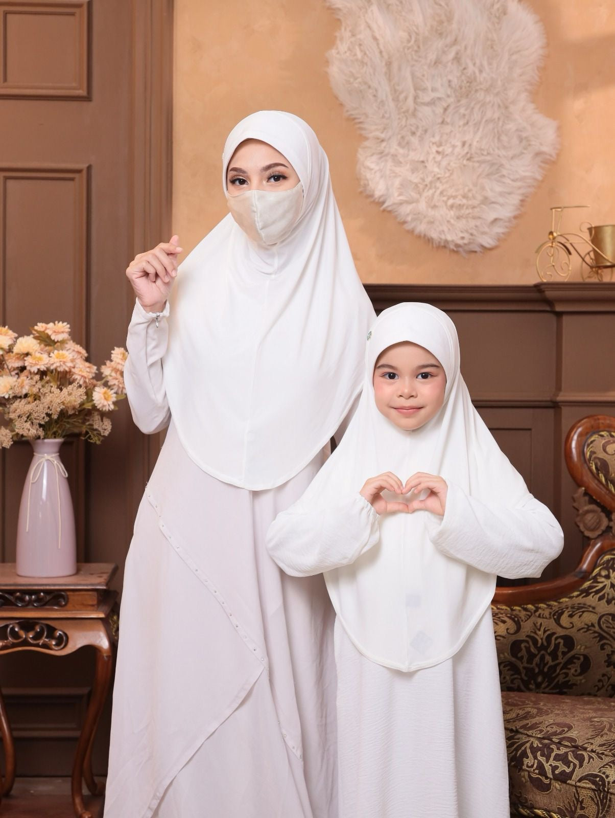 Malaysian Instant Hijab - Ribbed Jersey Fabric