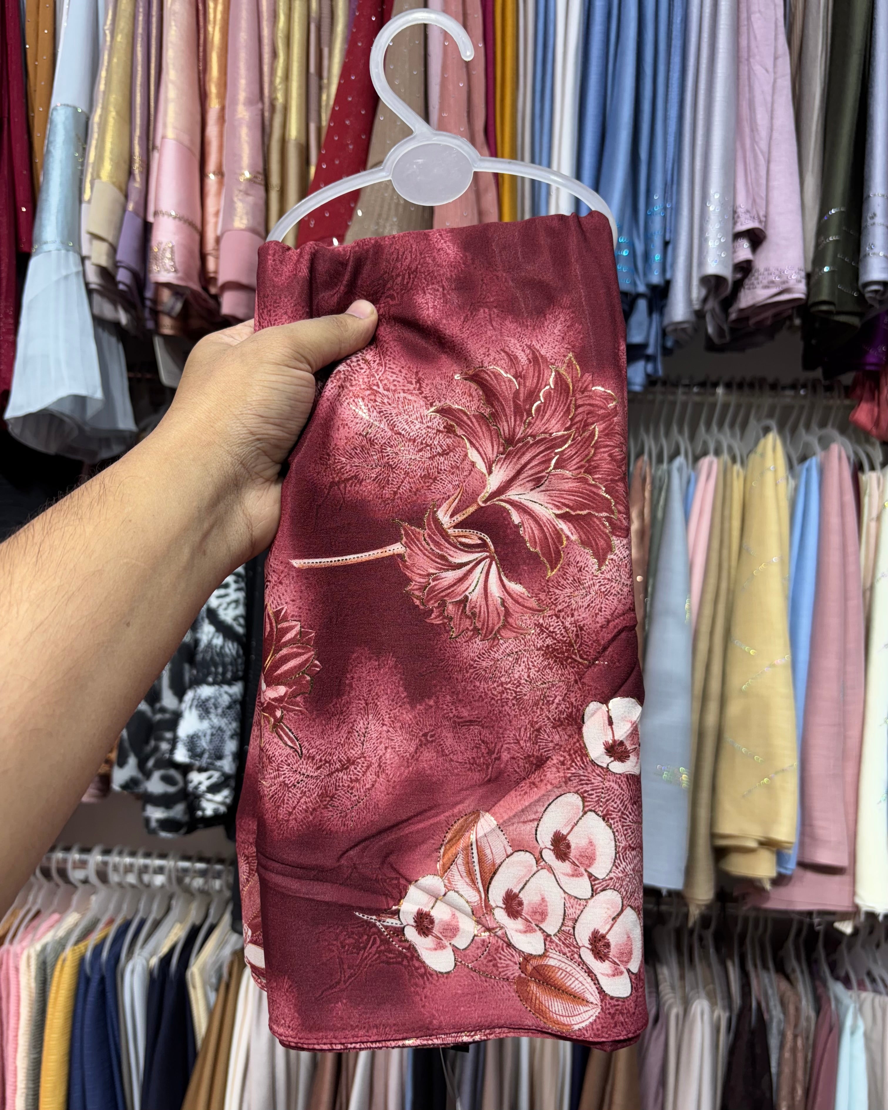 Istanbul cotton floral print hijab