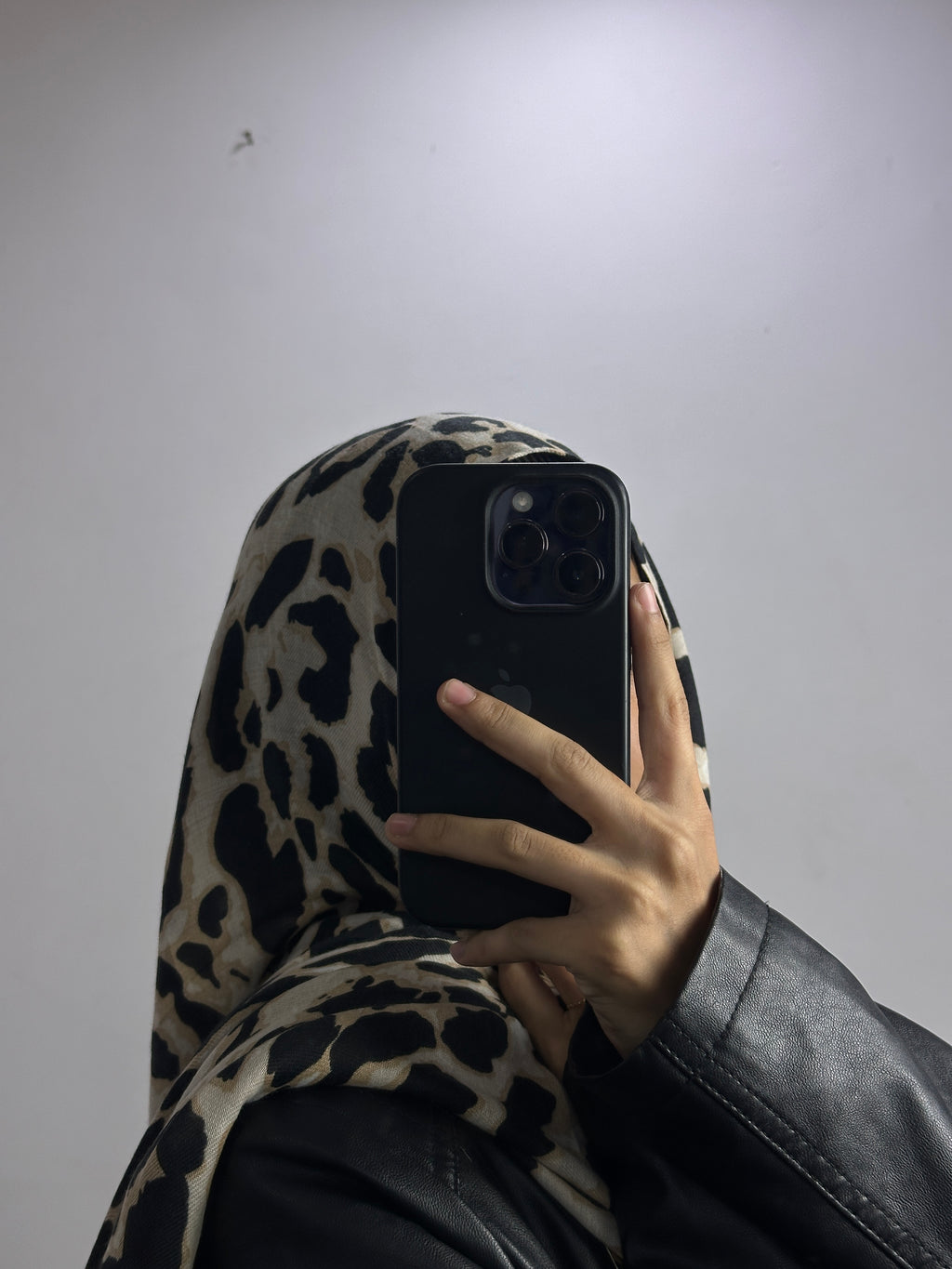 Savannah Modal Leopard Print Hijab - Light Brown