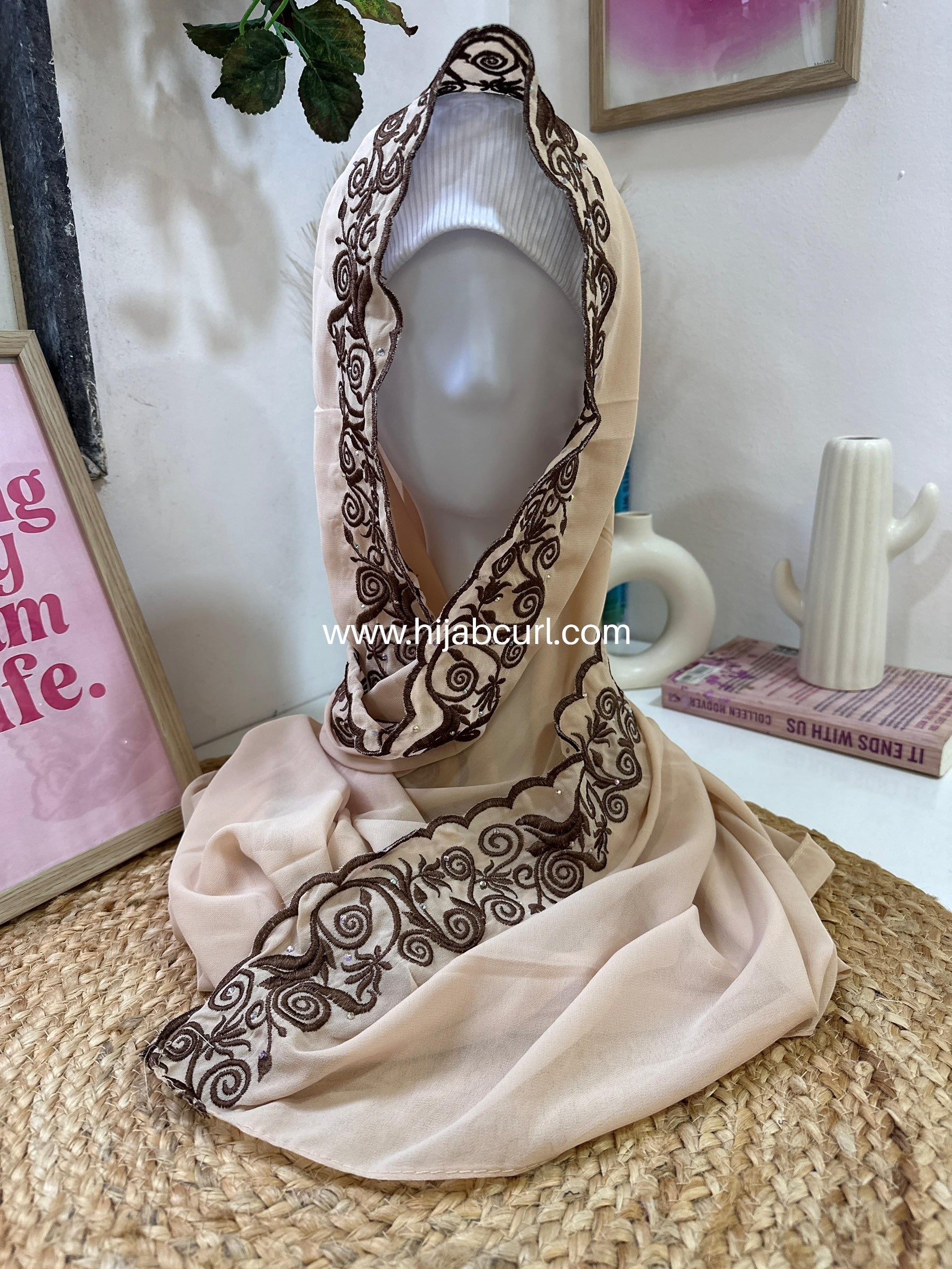 Premium Chiffon Embroidered Hijab
