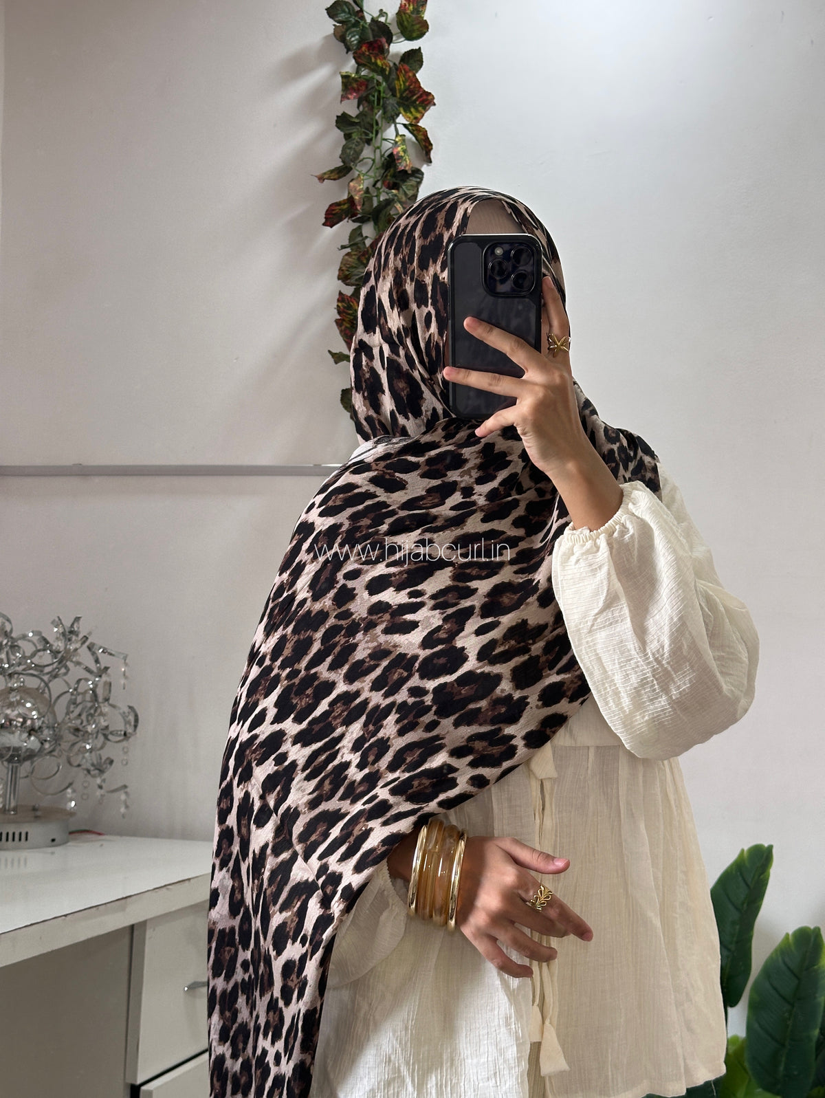 Modal Leopard Print Hijab