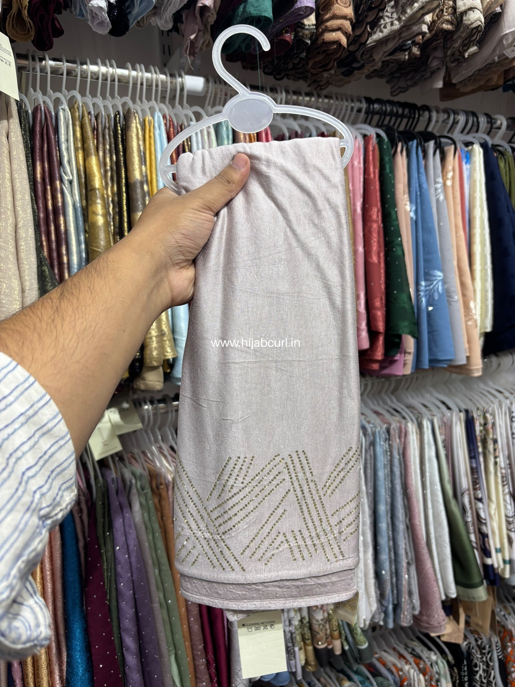 Jersey Hijab - Border Stone Work