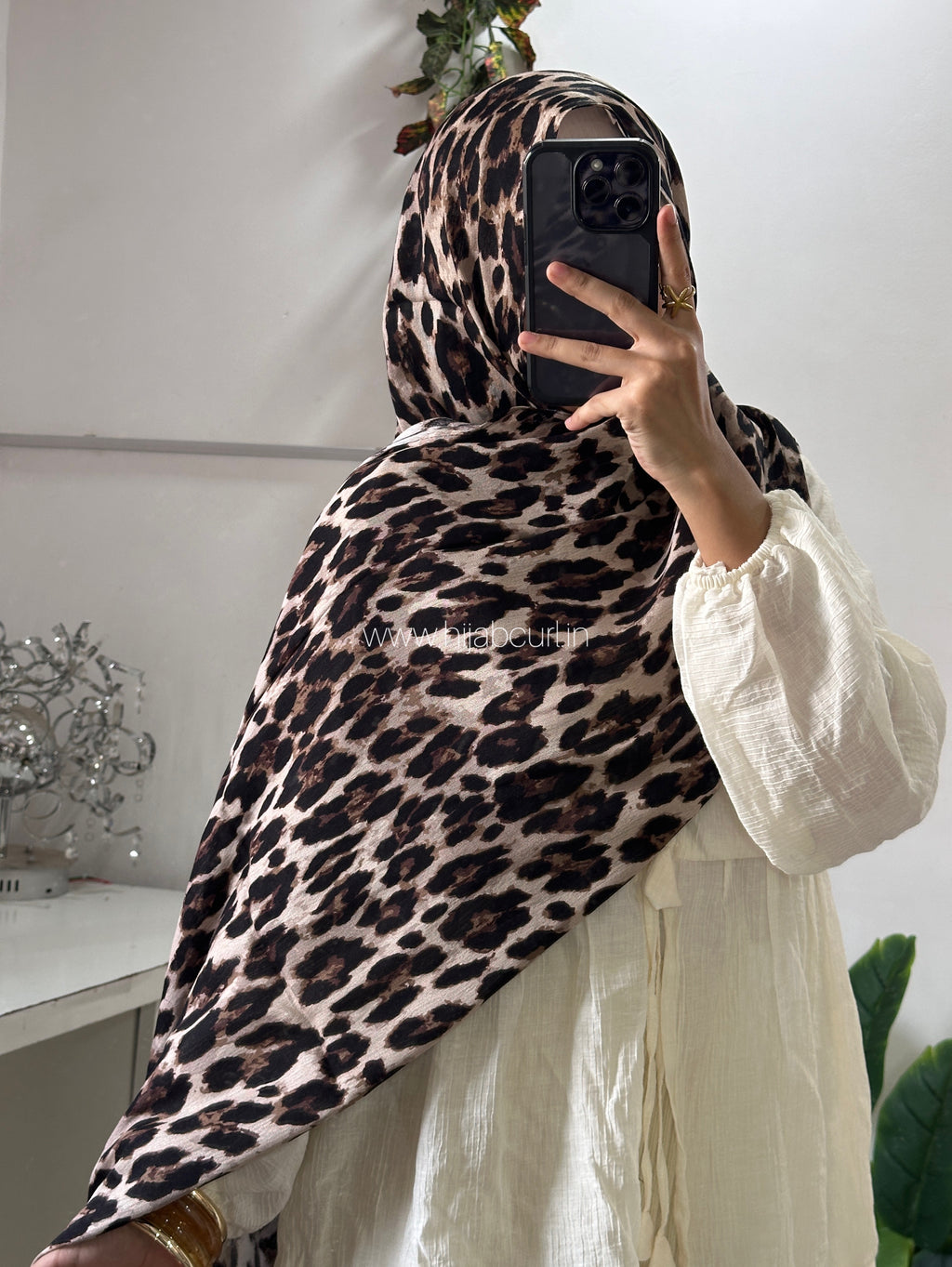 Modal Leopard Print Hijab