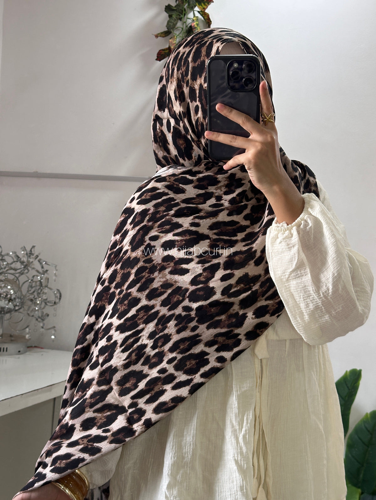 Modal Leopard Print Hijab