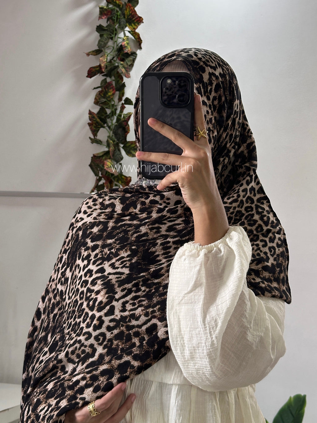 Modal Leopard Print Hijab