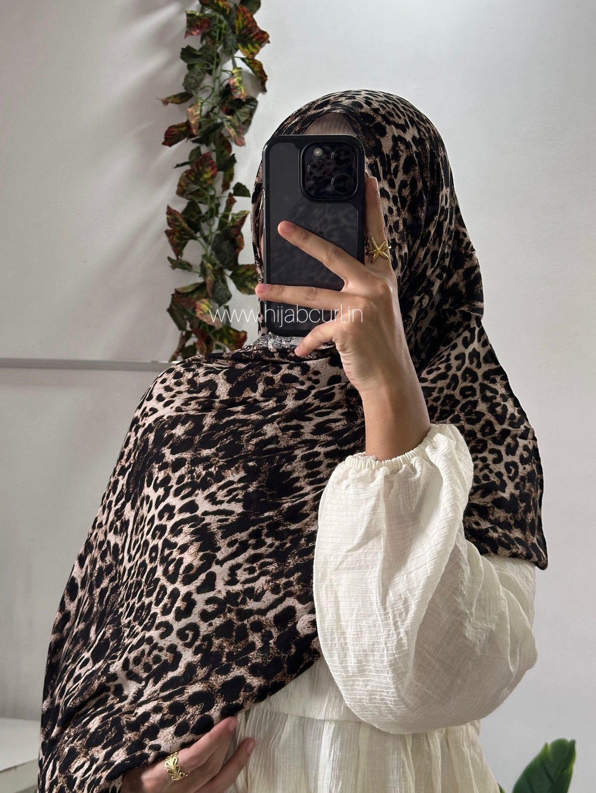 Modal Leopard Print Hijab