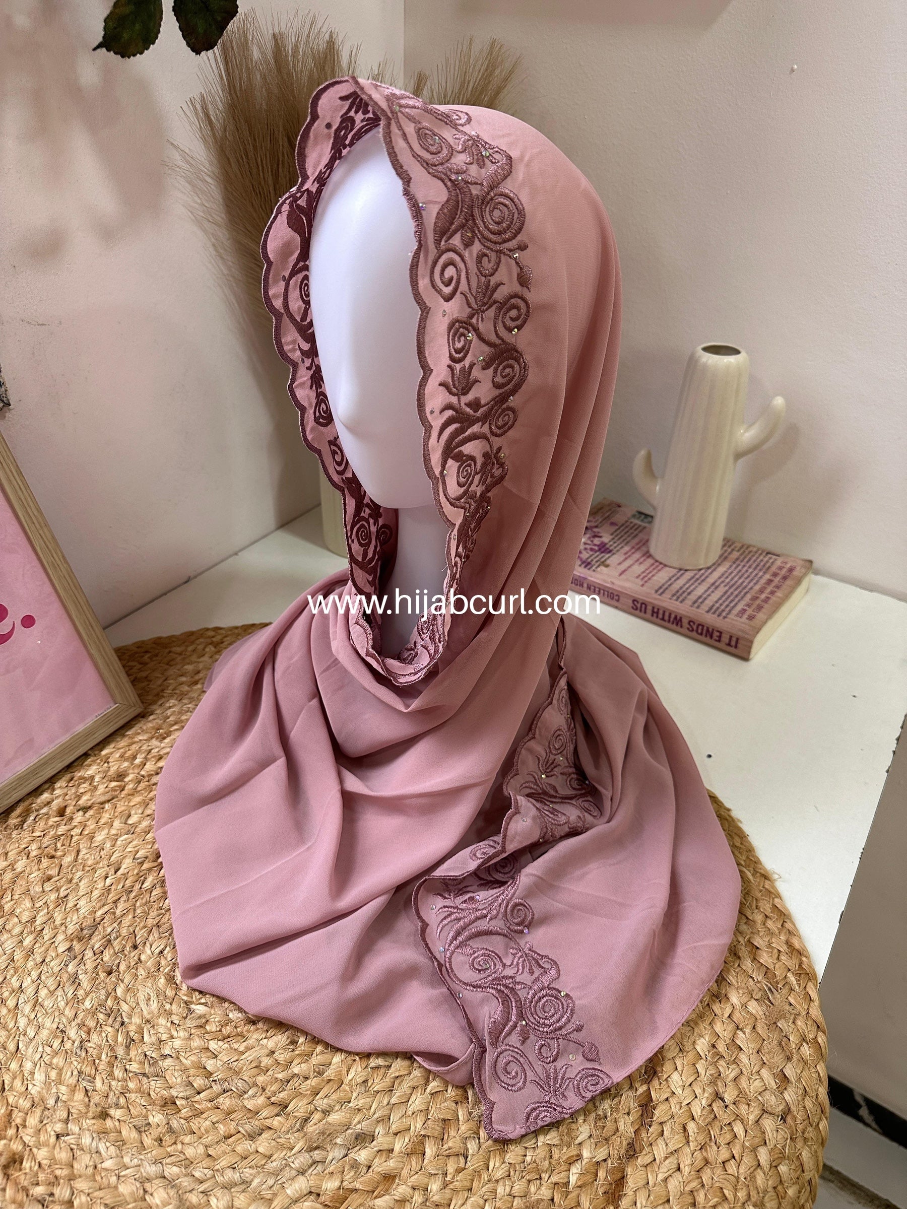 Premium Chiffon Embroidered Hijab
