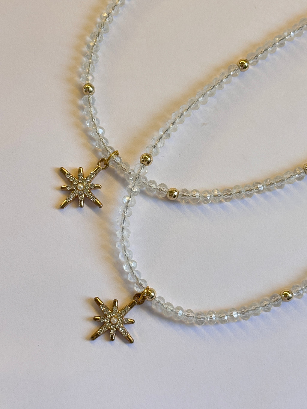 Transparent charm necklace