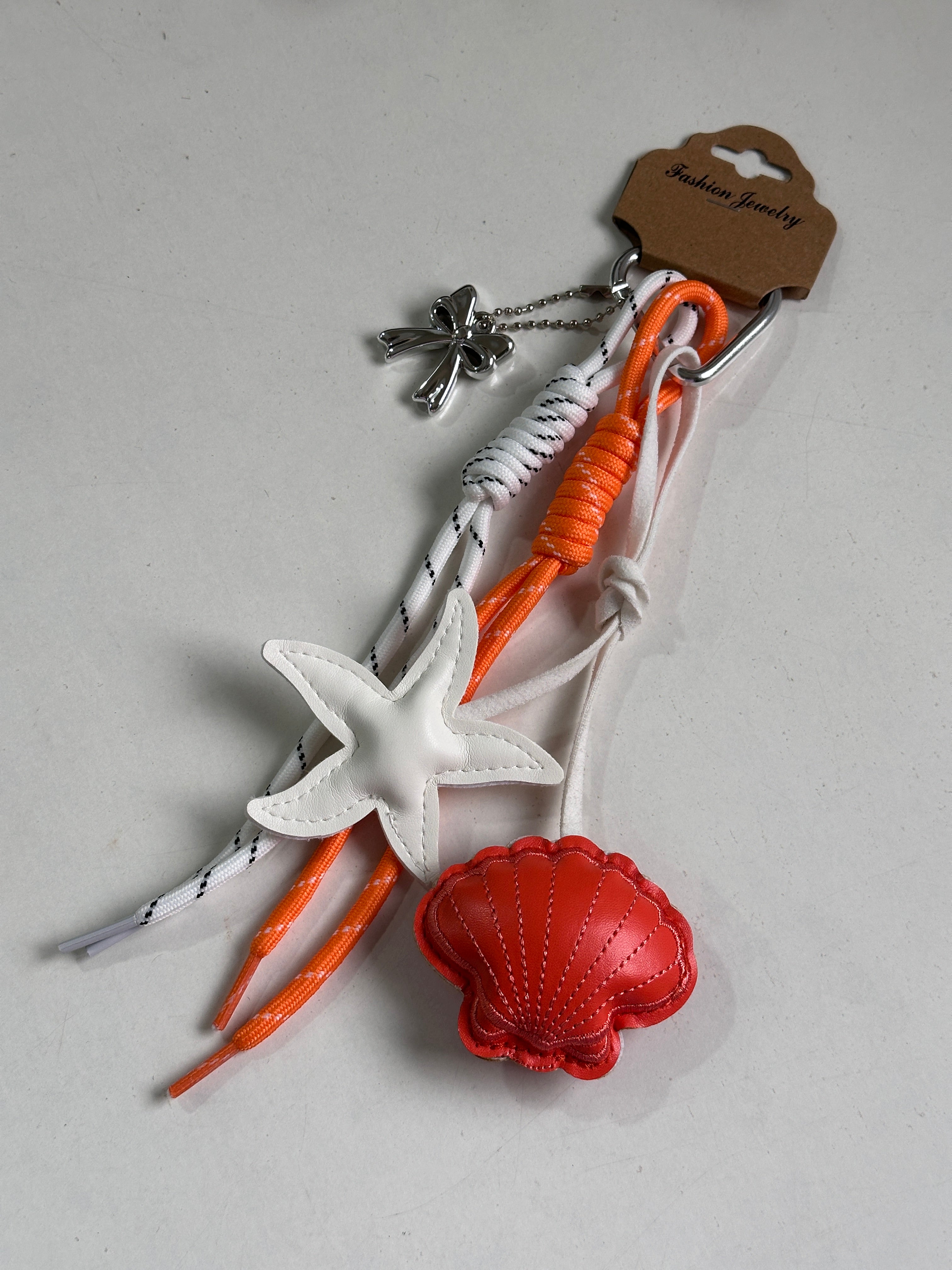 Orange multiple bag charm/keychain
