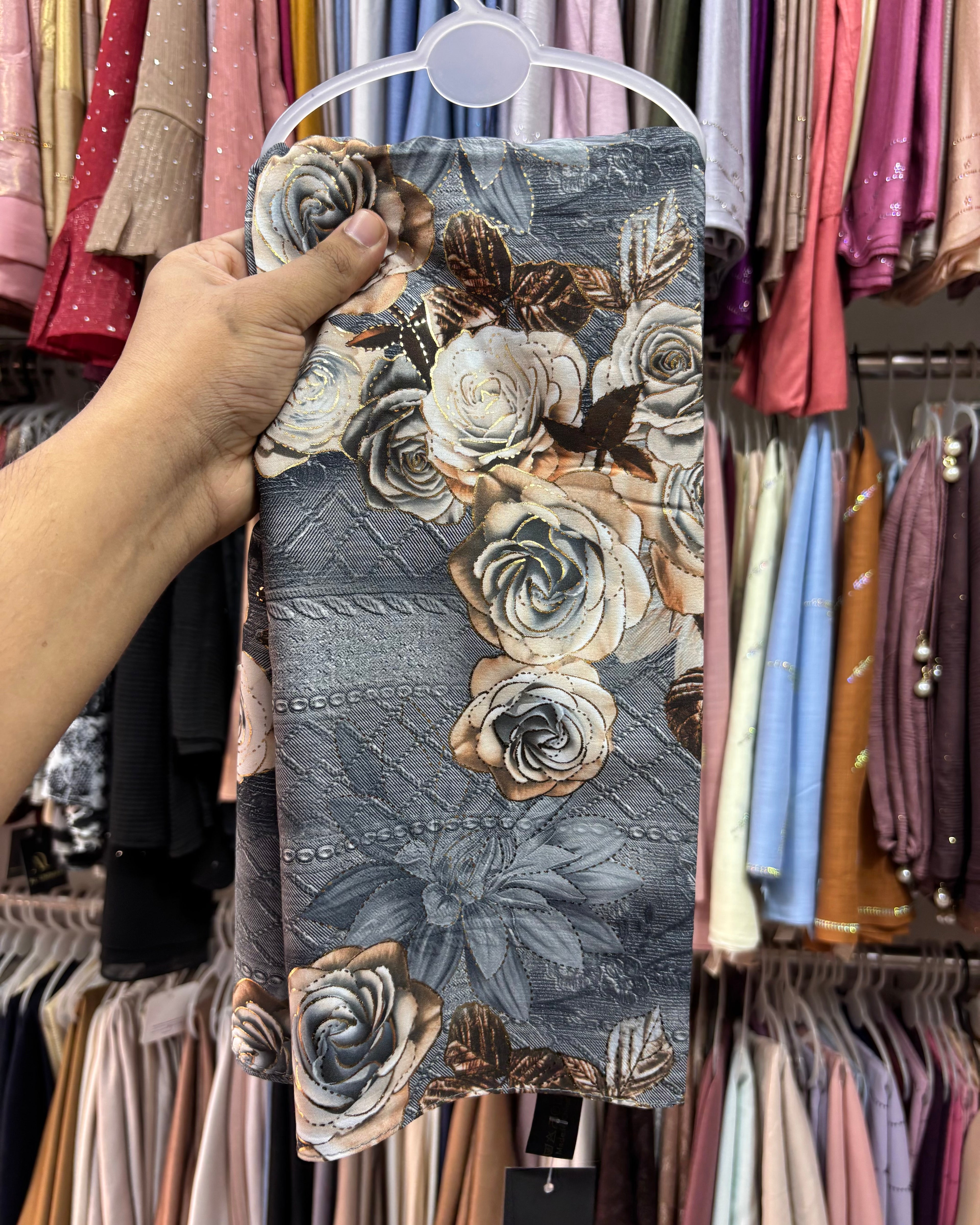 Istanbul cotton floral print hijab