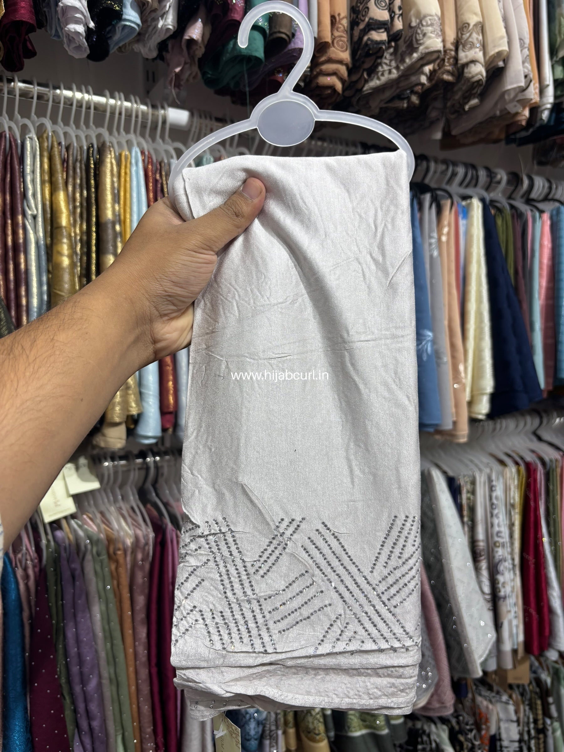 Jersey Hijab - Border Stone Work