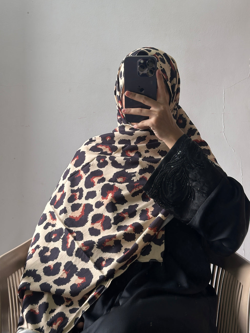 Leopard Printed Istanbul Cotton Hijab