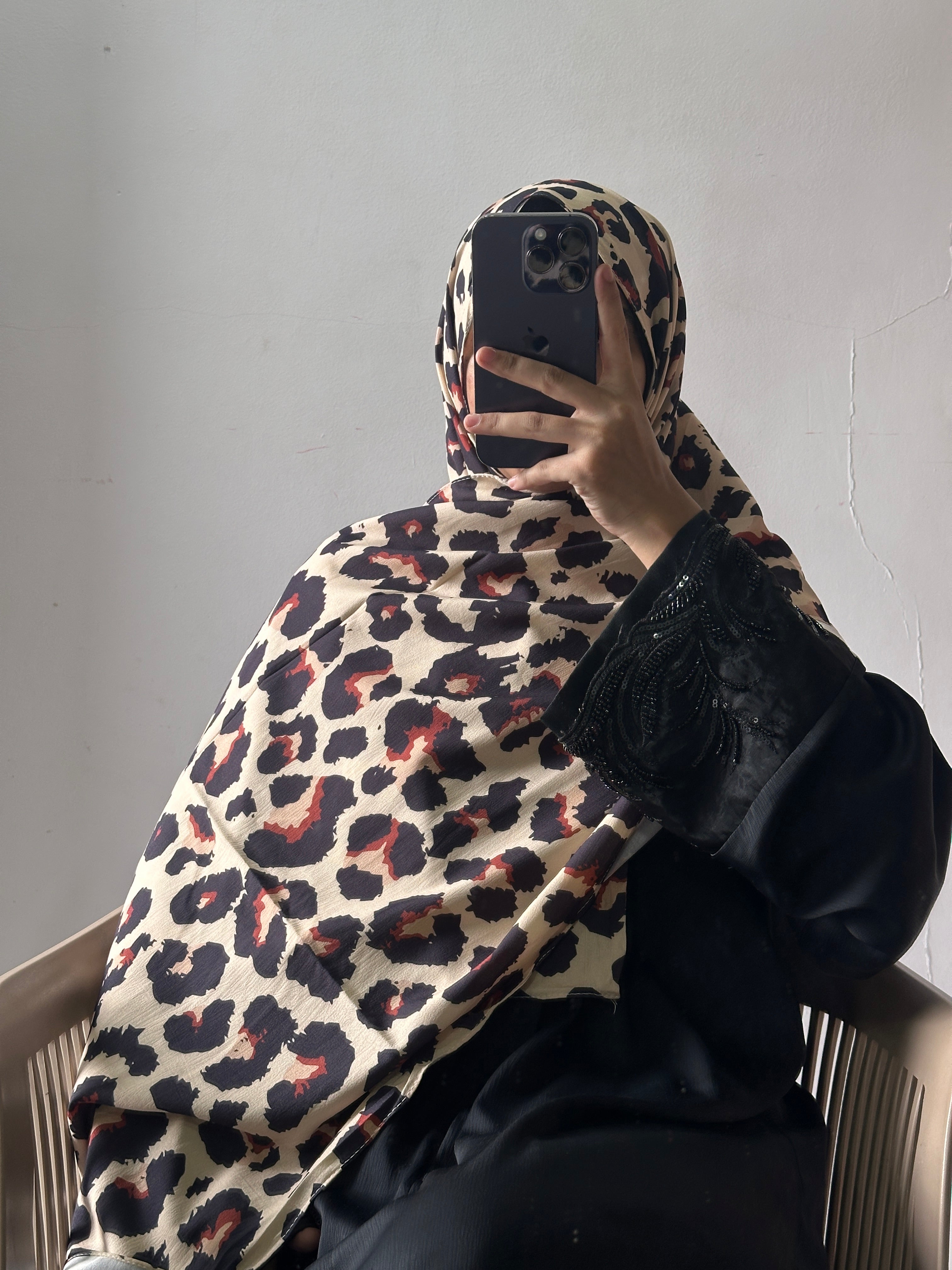 Leopard Printed Istanbul Cotton Hijab