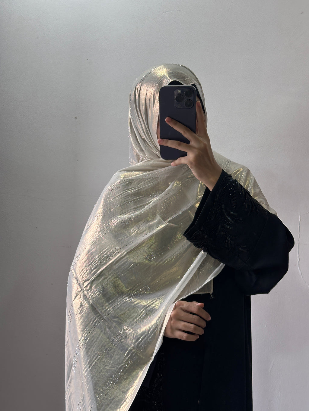 Georgette shimmer stone hijab