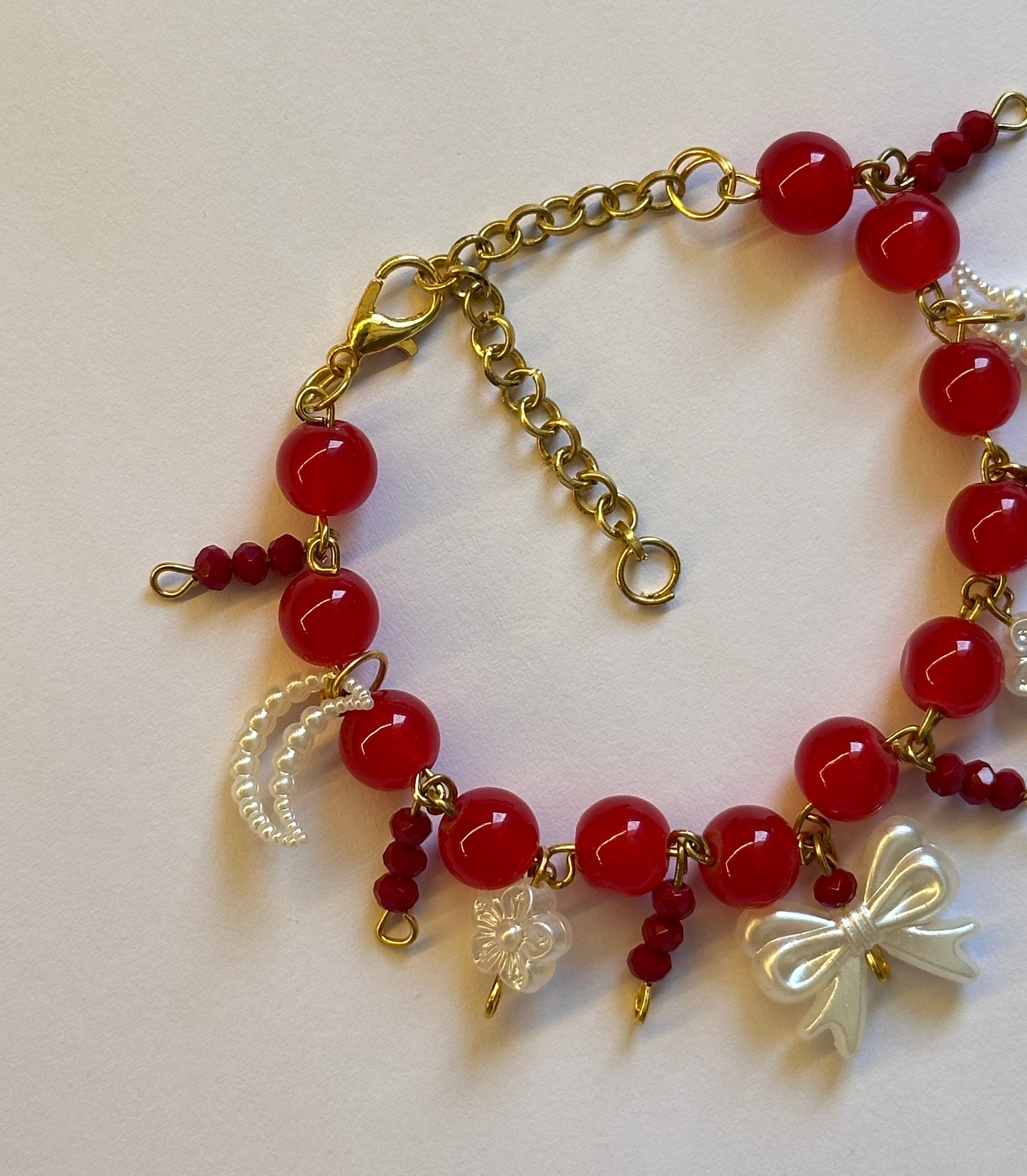 Red charm bracelet