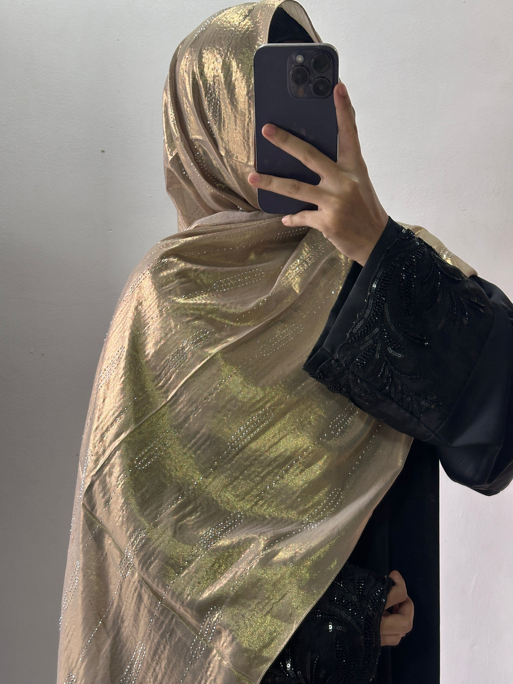 Georgette shimmer stone hijab
