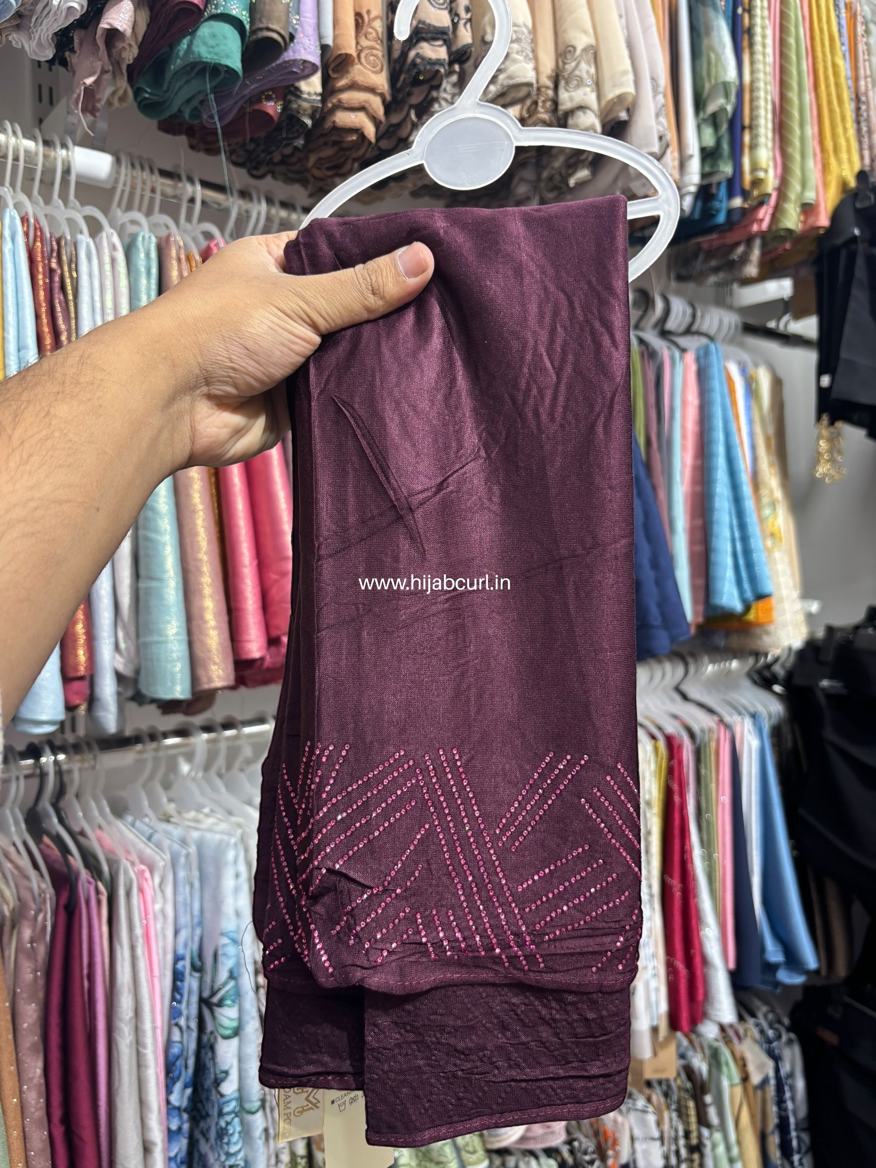 Jersey Hijab - Border Stone Work