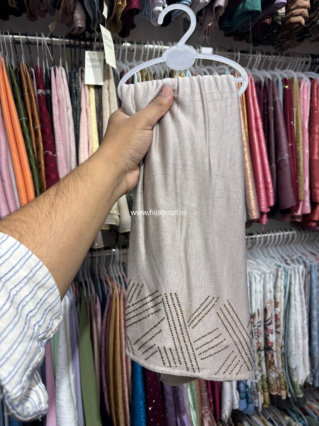 Jersey Hijab - Border Stone Work