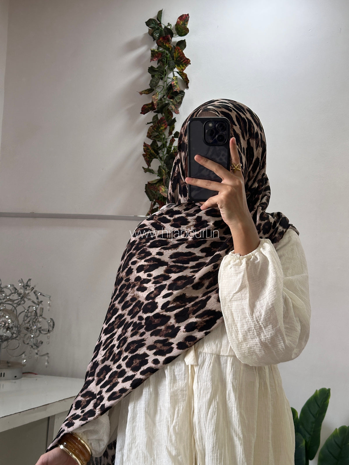 Modal Leopard Print Hijab
