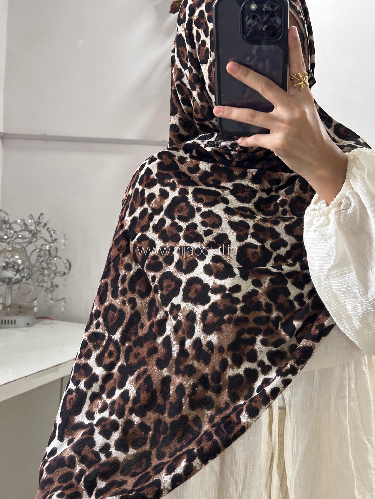 Modal Leopard Print Hijab