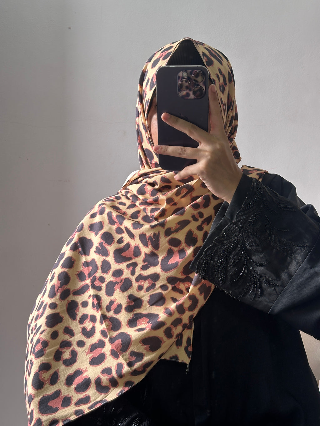 Leopard Printed Istanbul Cotton Hijab