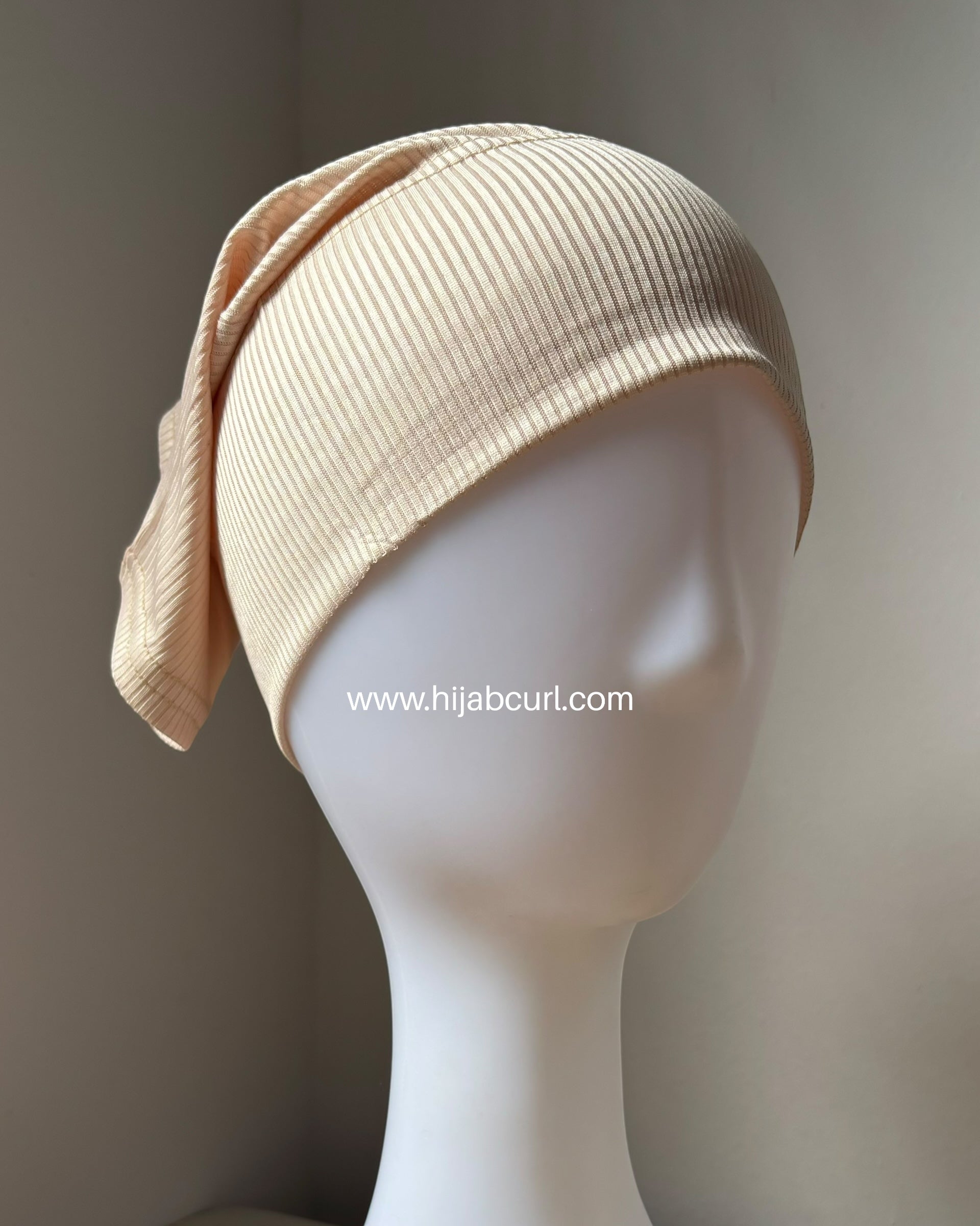 Ribbed jersey hijab cap