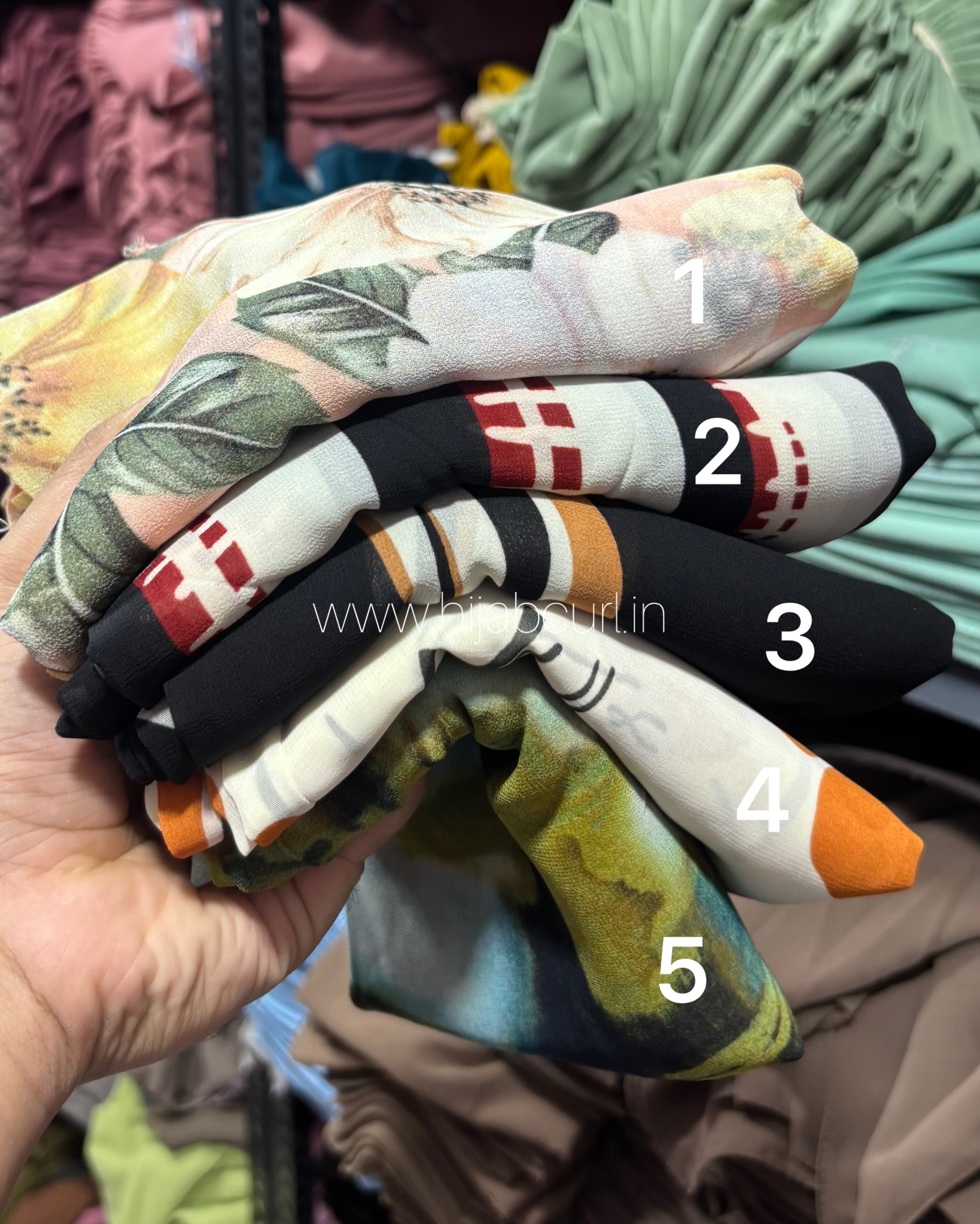 Premium printed heavy georgette hijab