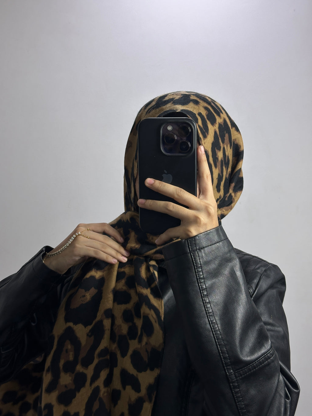 Savannah Modal Leopard Print Hijab - Coffee
