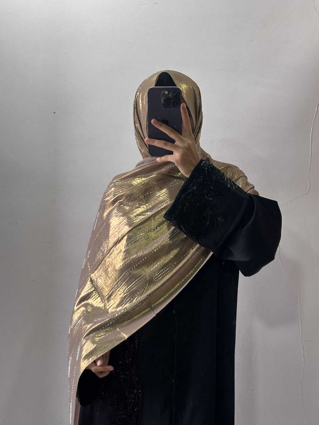 Georgette shimmer stone hijab