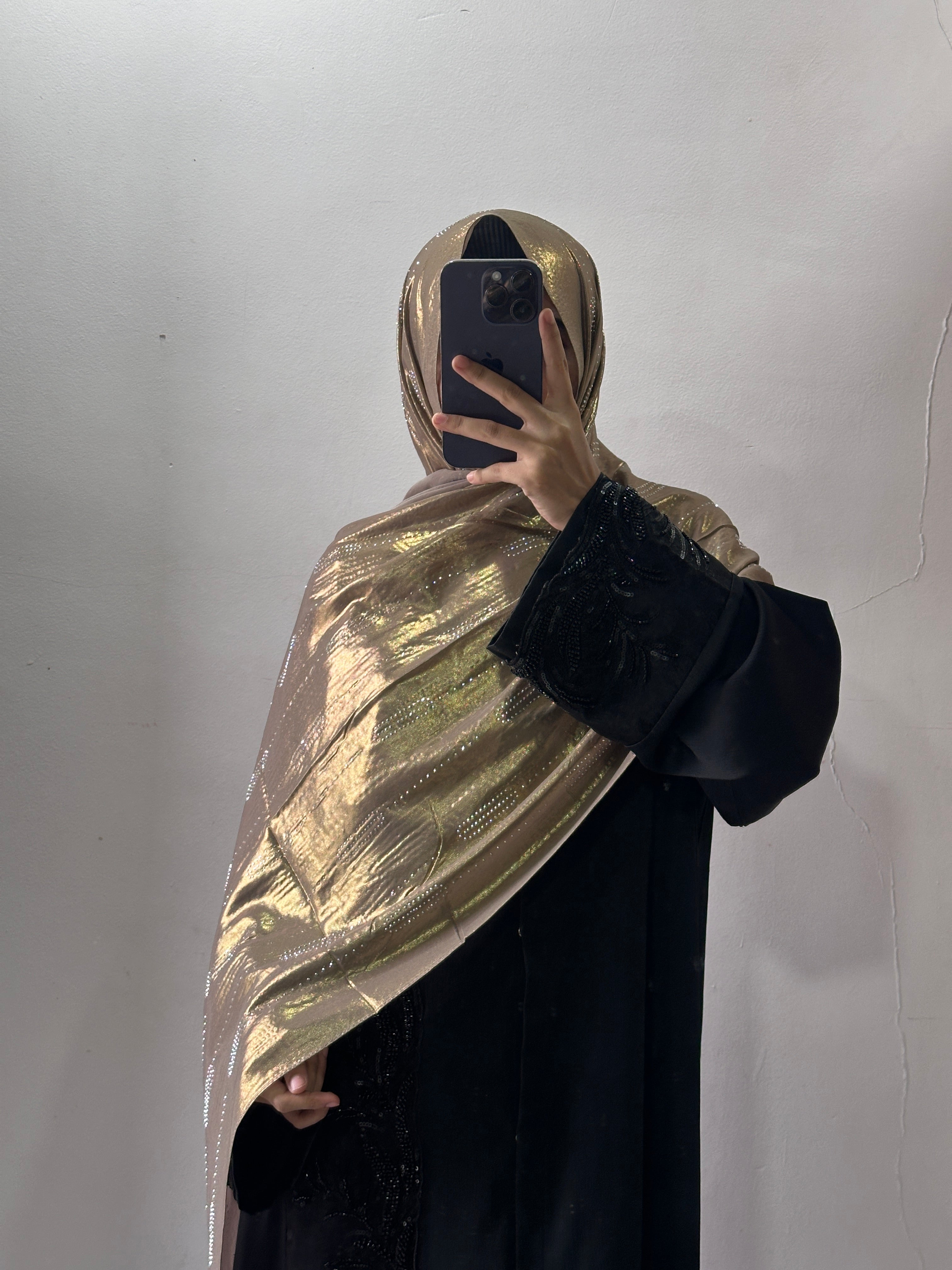 Georgette shimmer stone hijab