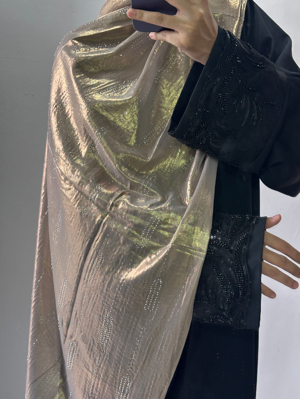 Georgette shimmer stone hijab