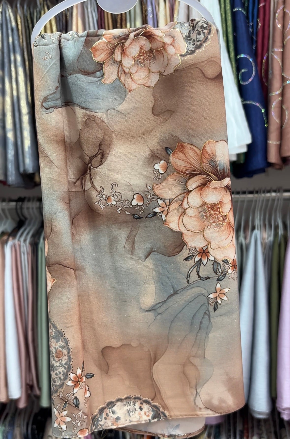 Istanbul cotton floral print hijab