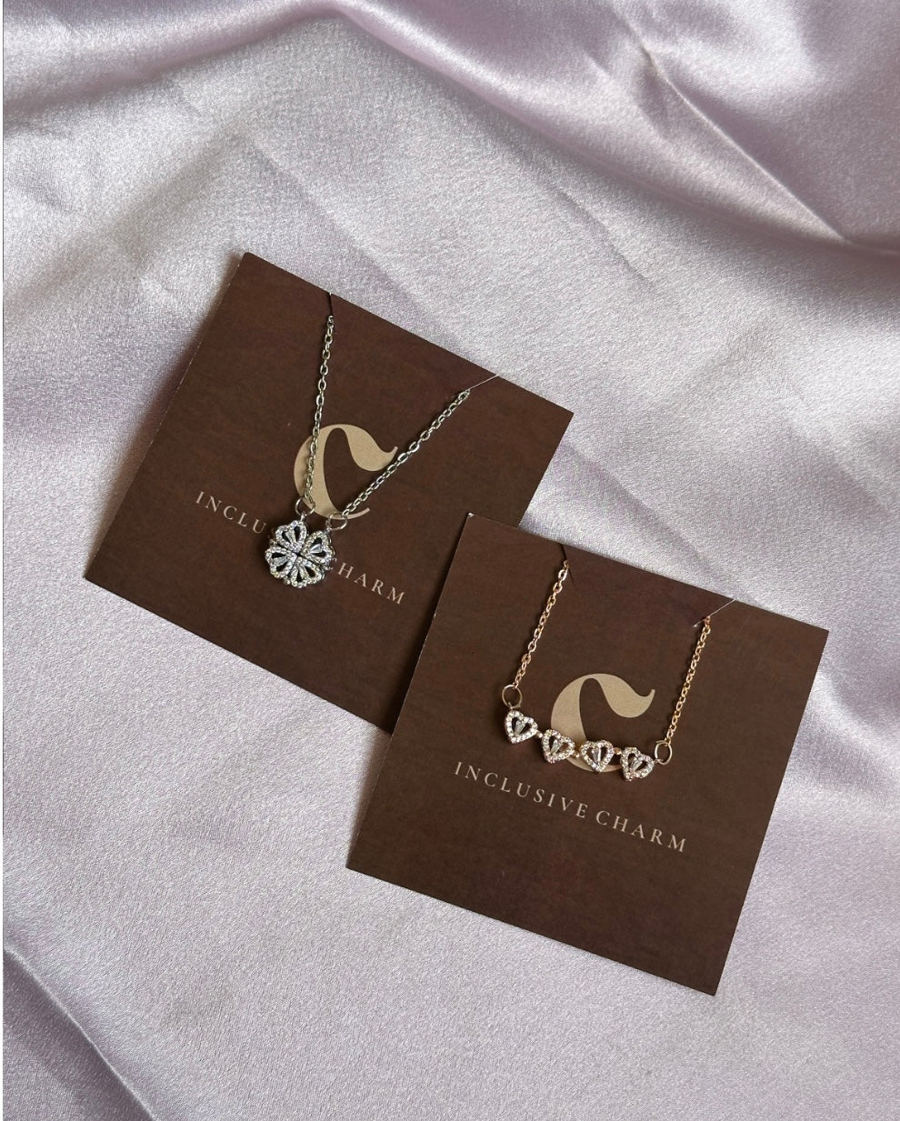 Ad necklace two in one