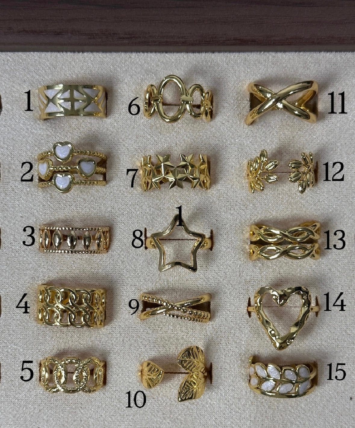 Anti tarnished adjustable rings