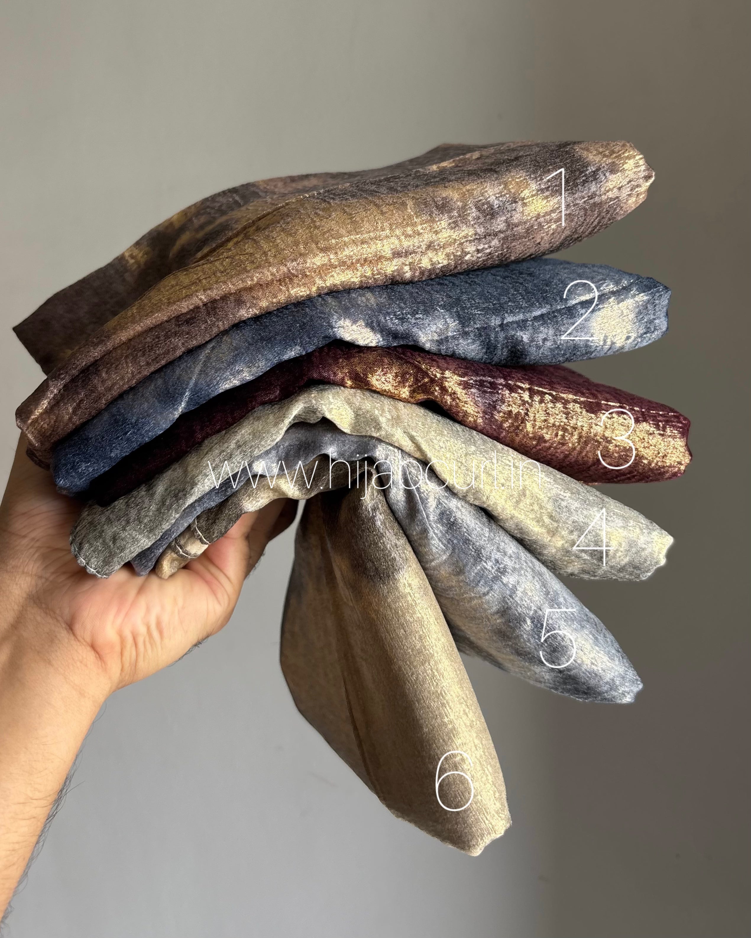 Tie Dye Textured Satin Hijab