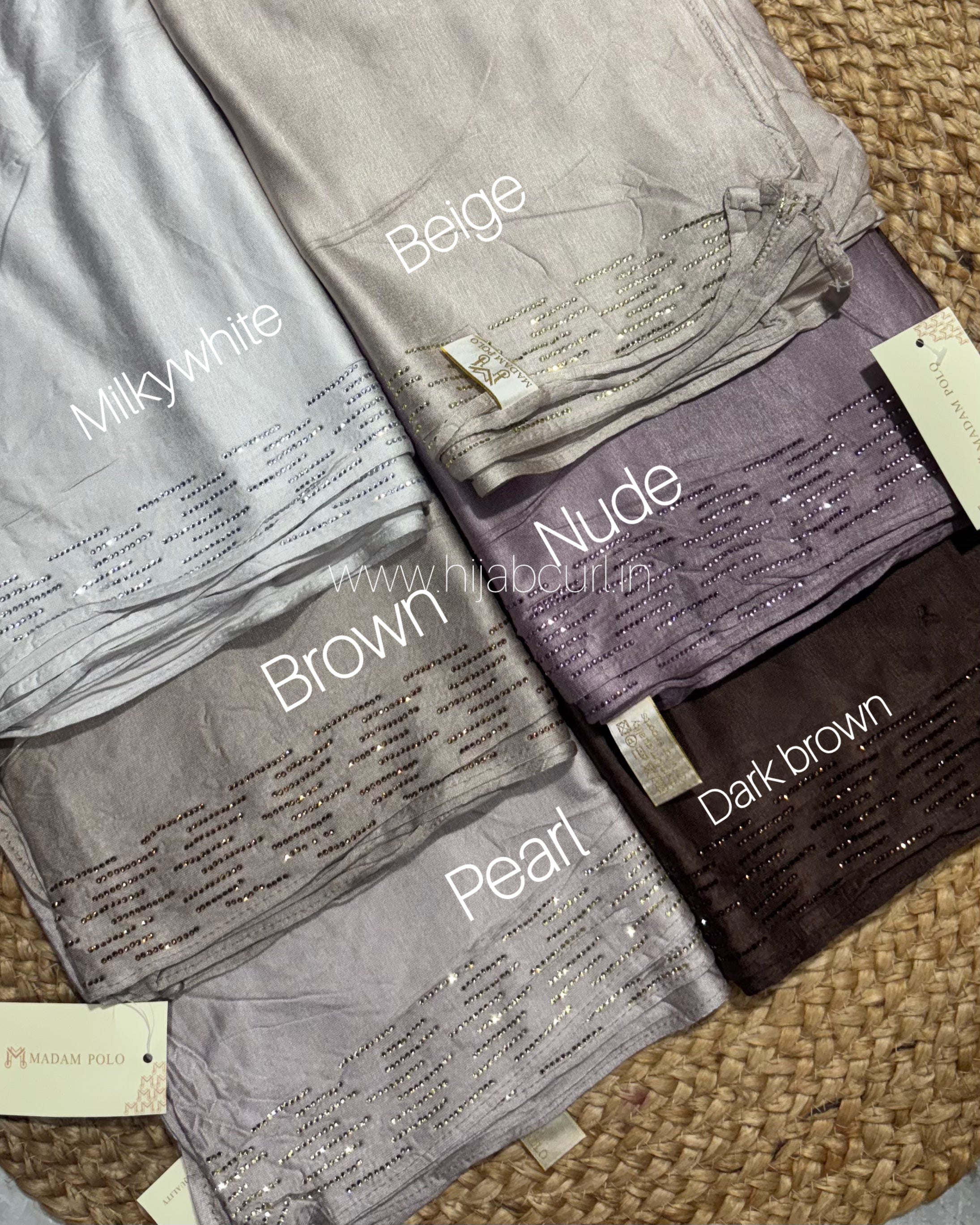 Jersey Hijab - Border Stone Work