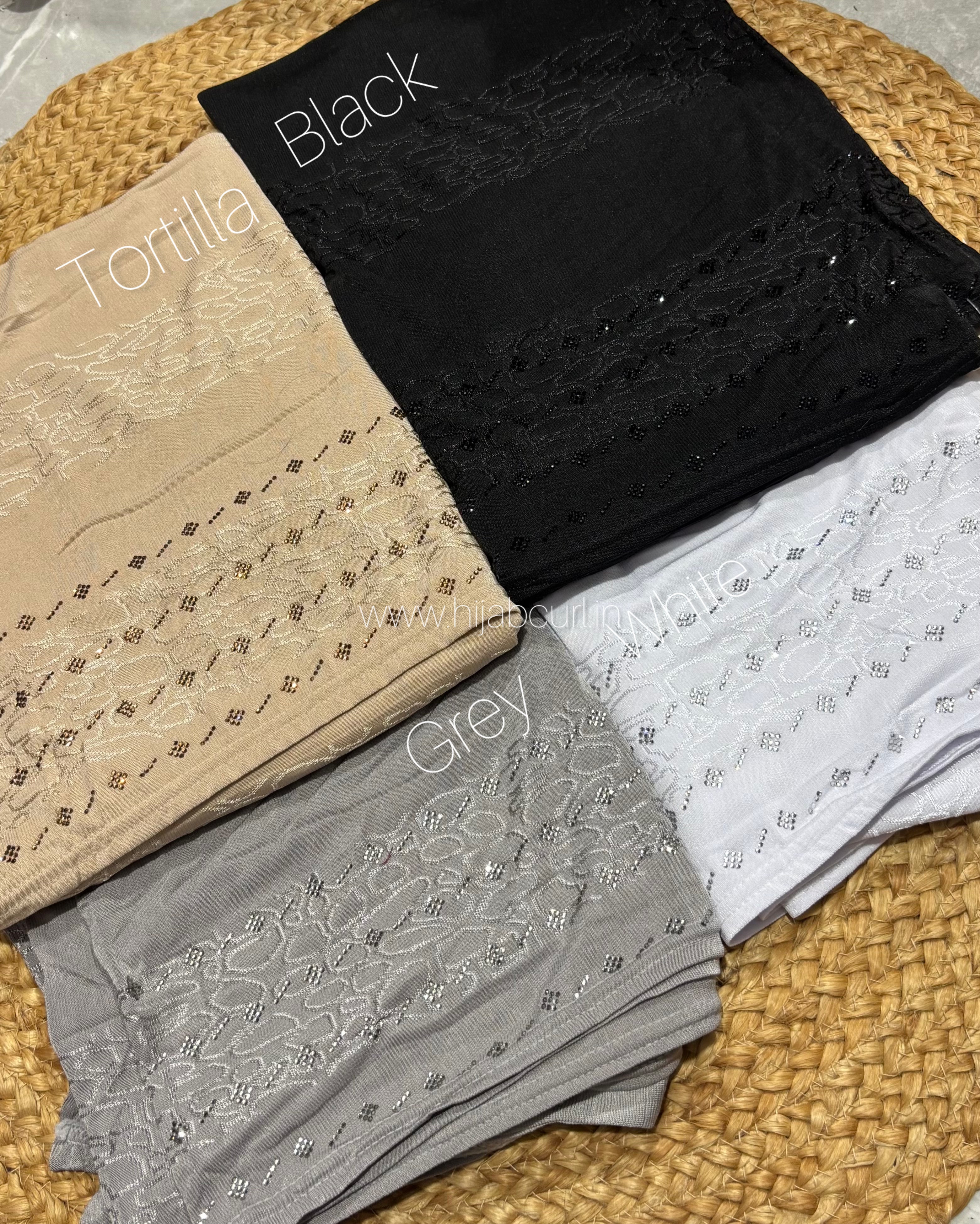 Jersey Hijab - Border Stone Work