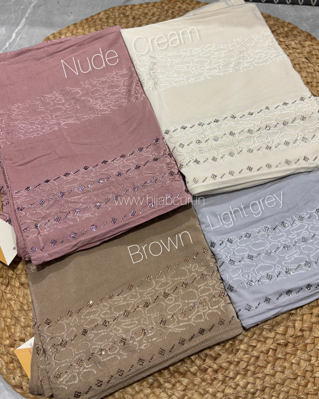Jersey Hijab - Border Stone Work