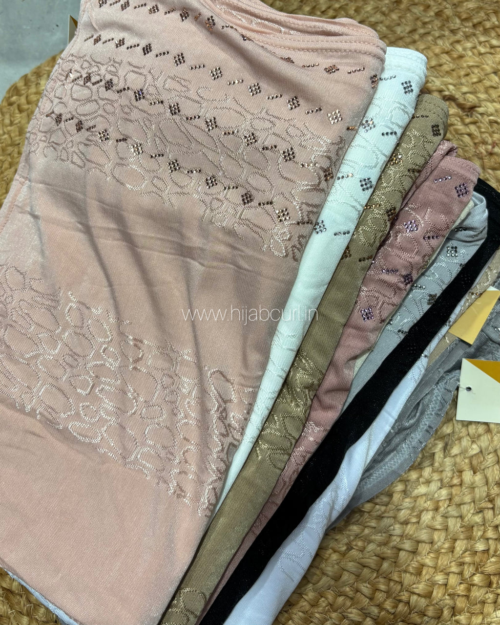 Jersey Hijab - Border Stone Work