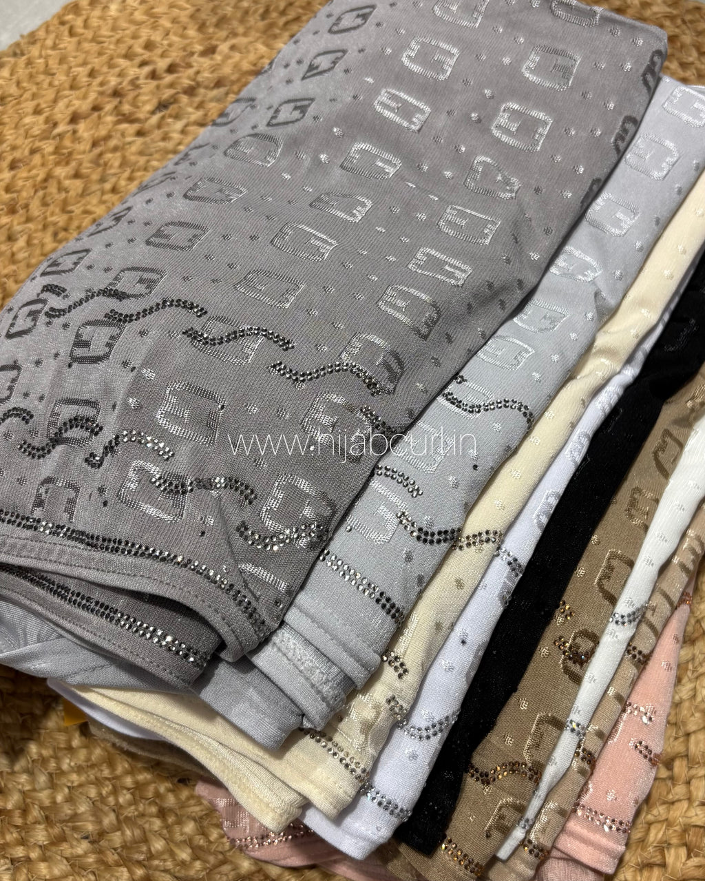Jersey Hijab - Border Stone Work