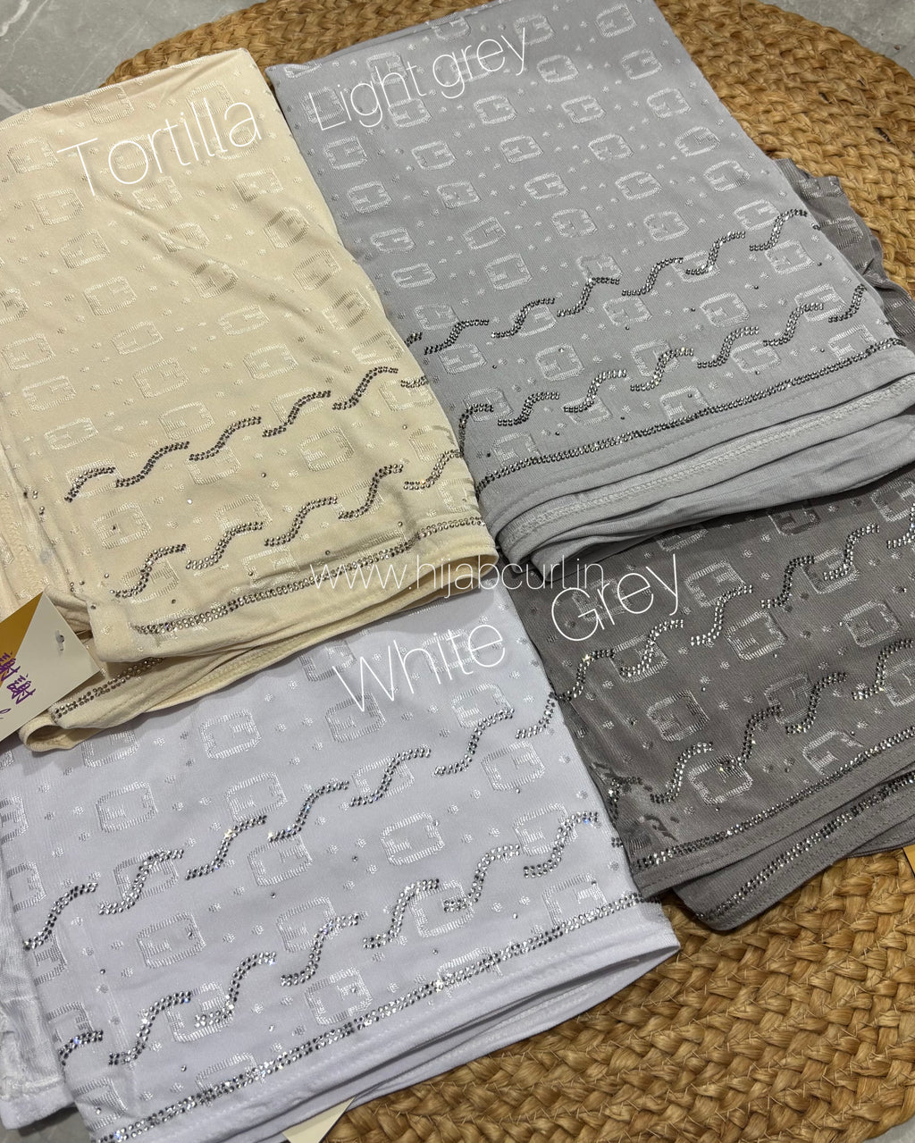 Jersey Hijab - Border Stone Work